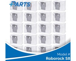 Roborock S8 Stofzakken (20 Stuks, Plus.Parts® alternatief voor 8.02.0132)