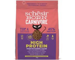 8x Schesir Born Carnivore Kattenvoer Chicken & Herring 255 gr
