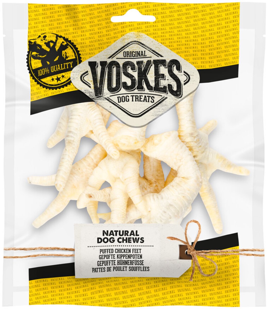Voskes Gepofte Kippenpoten - 12 x 100 gr - Voordeelverpakking