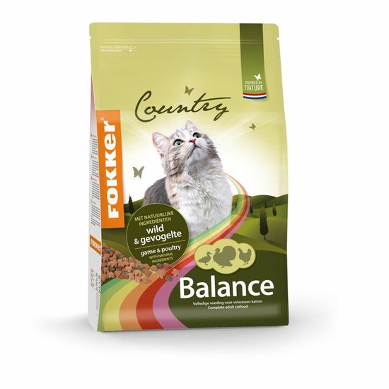 Fokker Country Balance - Wild en Gevogelte - Kattenvoer - 10 kg