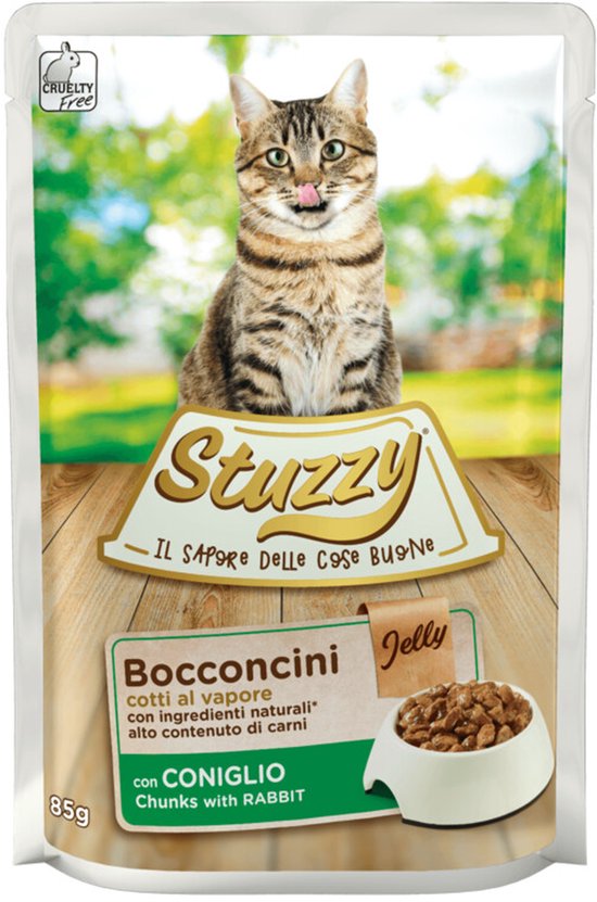 Stuzzy Kattenvoer Pouch Konijn - 24 x 85 gr - Voordeelverpakking