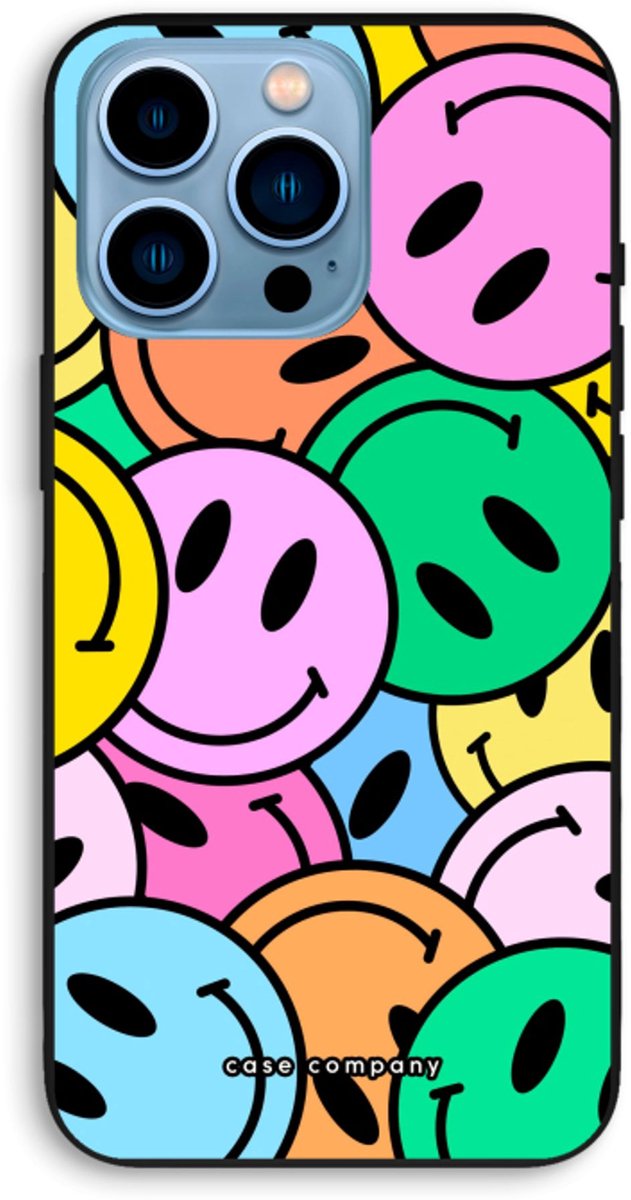 Case Company® - Hoesje geschikt voor iPhone 13 Pro Max hoesje - Smiley N°1 - Biologisch Afbreekbaar Telefoonhoesje - Bescherming alle Kanten en Schermrand