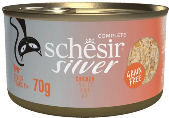 Schesir Silver Cat Bouillon Kip - 12 x 70 gr - Voordeelverpakking