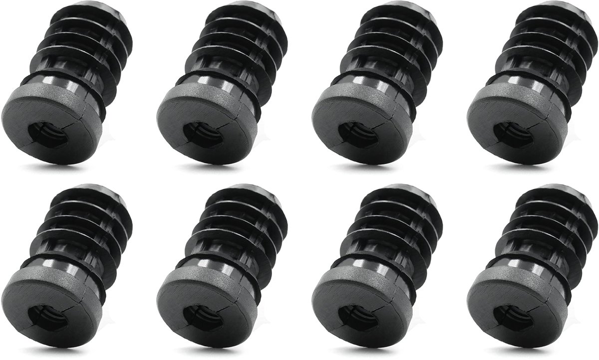8 x Schroefdraadstop M8 - Ronde Buizen Ã˜ 22 mm - Kunststof en Eenvoudige Montage