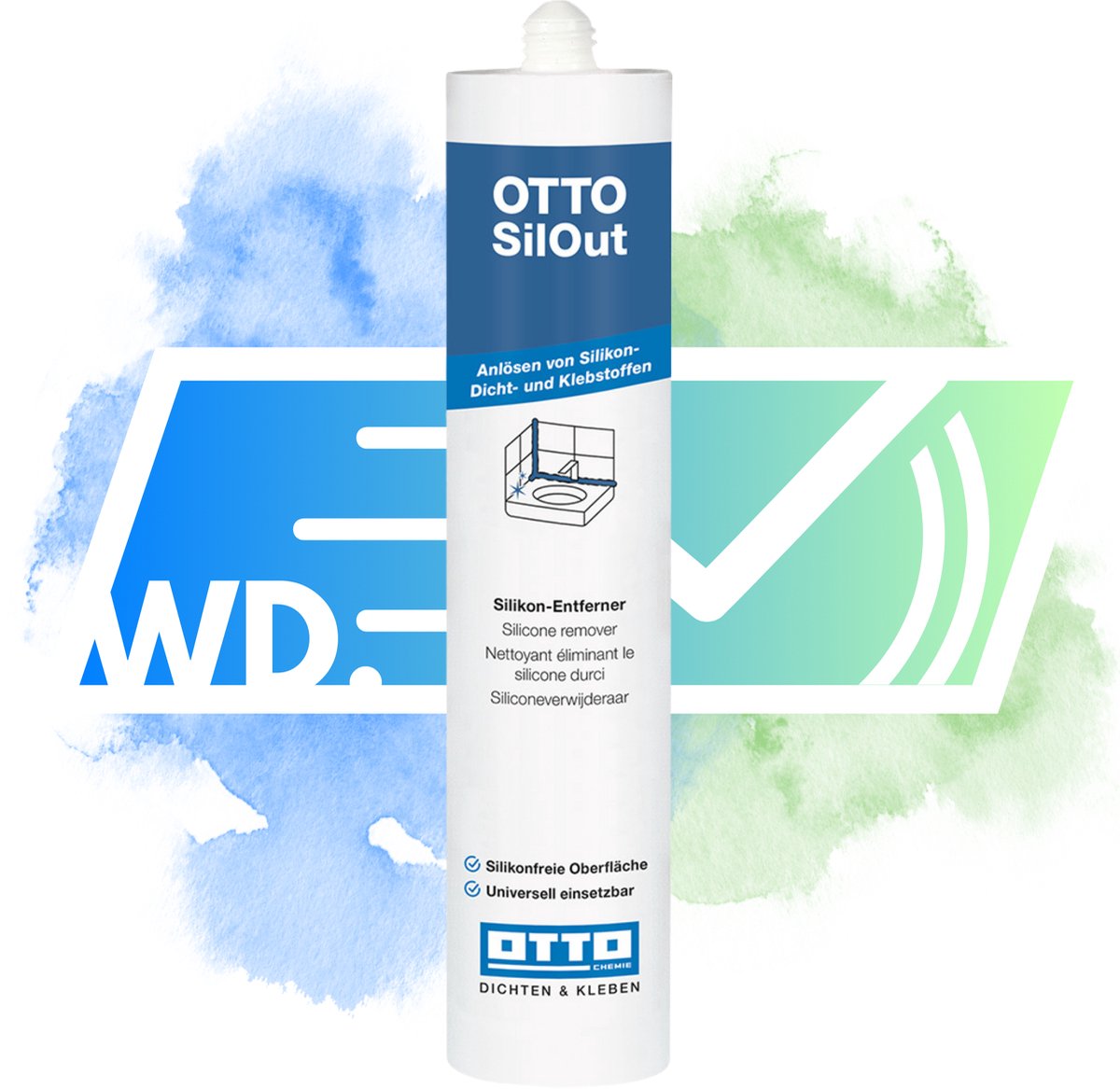 Otto Silout kitverwijderaar - 300 ml koker - voor verwijderen uitgeharde siliconen en kit lijmen