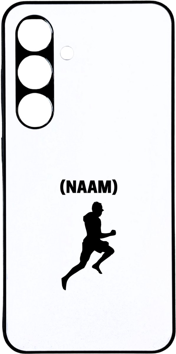 Hacebo® - Hardloop met eigen naam telefoonhoesje - Hardlopen - Hardloper - telefoonhoesjes - Sport - hoesje geschikt voor Samsung Galaxy S24