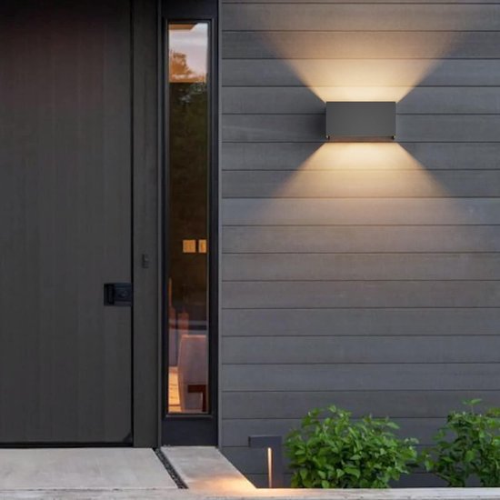 Klighten 30 W wandlamp voor binnen en buiten, verstelbare straal, led- wandlamp, IP65, waterdicht, 3000 K, warmwit, wandlampen, antraciet