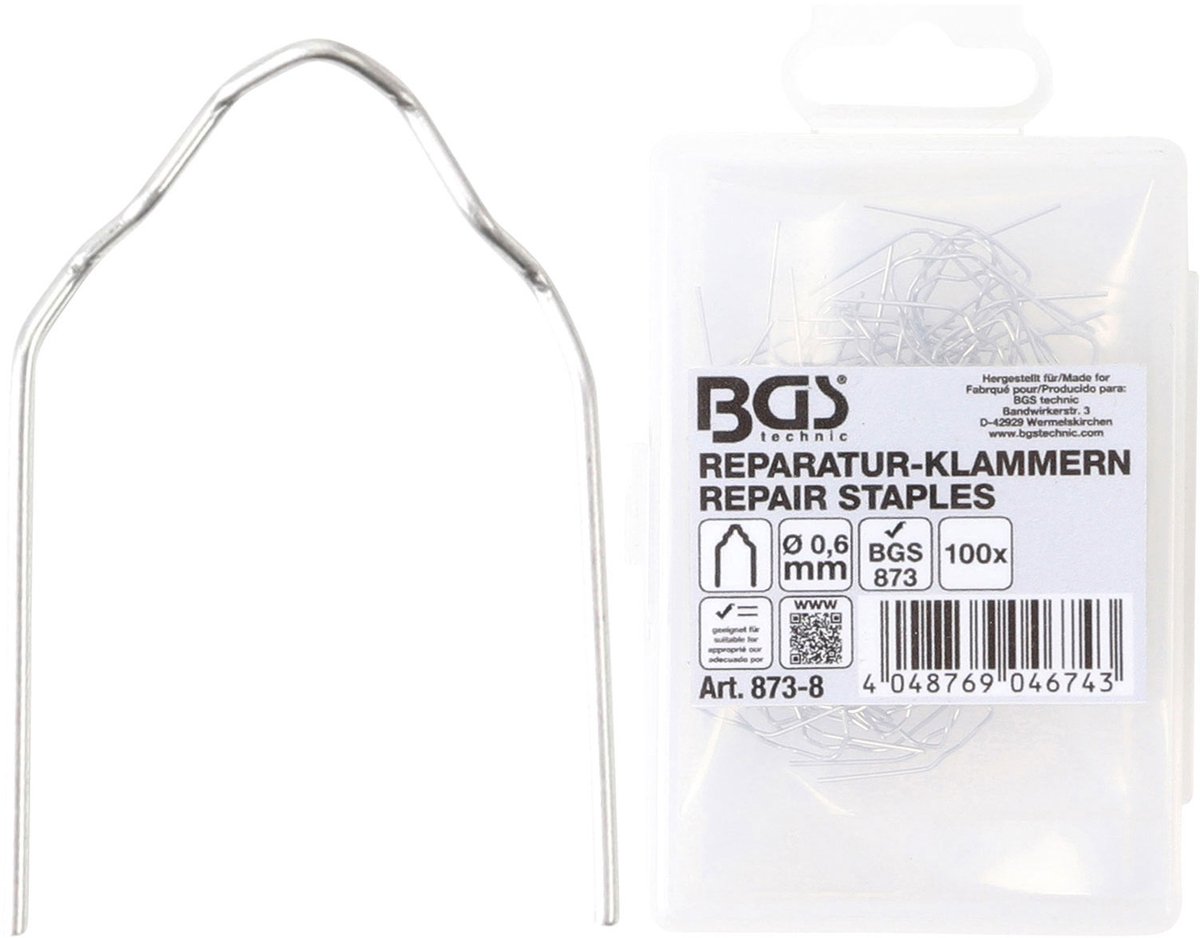 BGS Reparatieklemmen V-vorm Ø 0,6 mm 100 st - 873-8