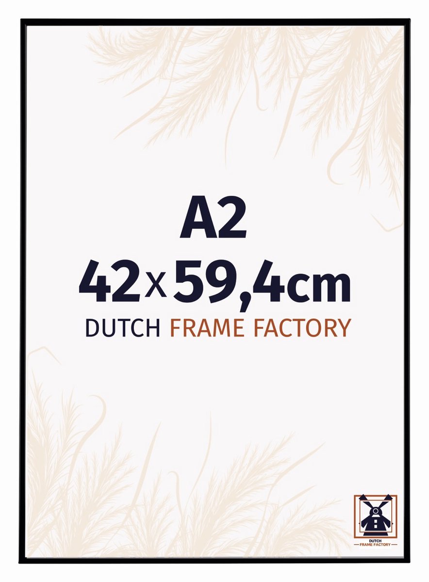 Dutch Frame Factory Fotolijst A2 42x59,4 cm - Kunststof - Zwart Mat - Easy