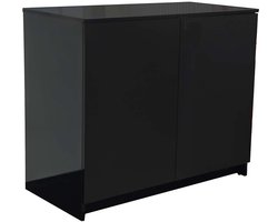 Terra Della Terrariumkast hoogglans zwart 90 x 45 x 76 cm | stabiele onderkast voor terrarium