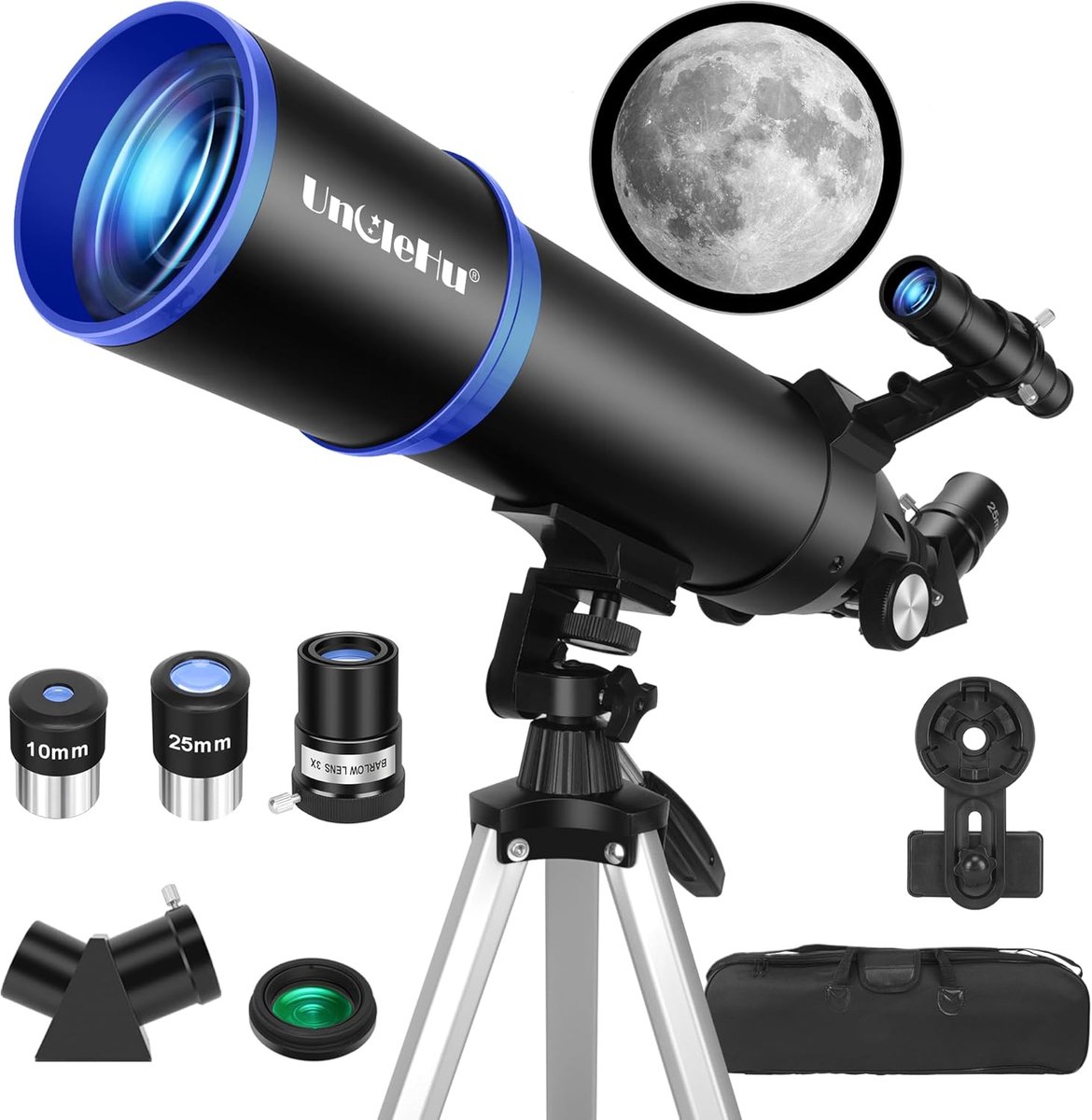 Hoge Prestaties 80 mm Refractortelescoop voor Volwassenen en Beginners