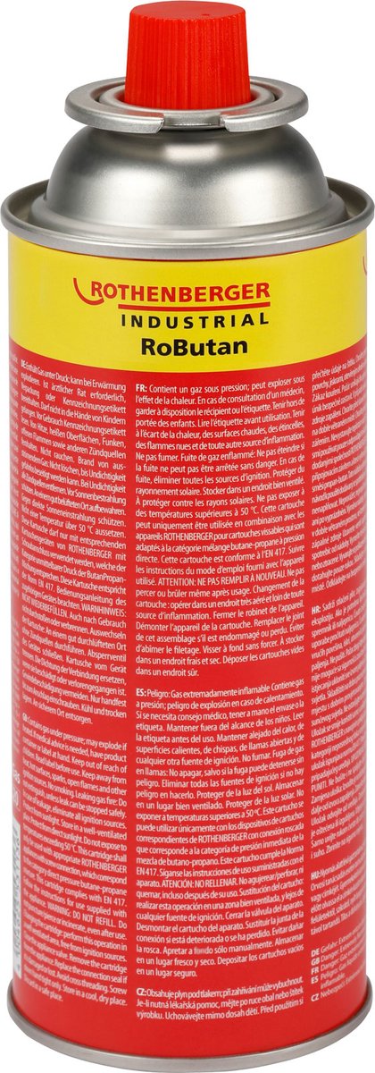 ROTHENBERGER Industrieel gaspatroon RoButan 220 g / 393 ml, bajon...