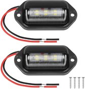 EXCITAT 2 stuks - Verlichting - LED kentekenplaatverlichting - Waterdicht - Achterlicht - Geschikt voor 12V/24V vrachtwagens, bestelwagens, motoren