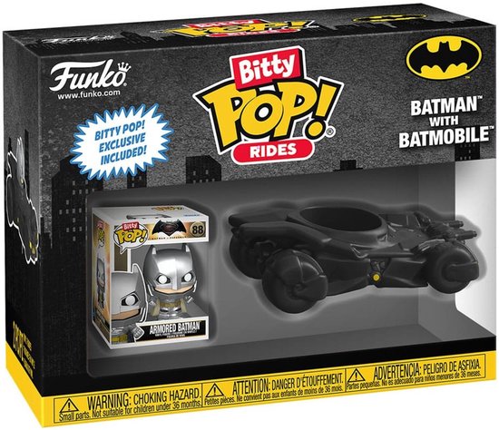 Funko Bitty Pop! Batman with Batmobile Rides - Vinyl verzamelfiguur - 2,2 cm
