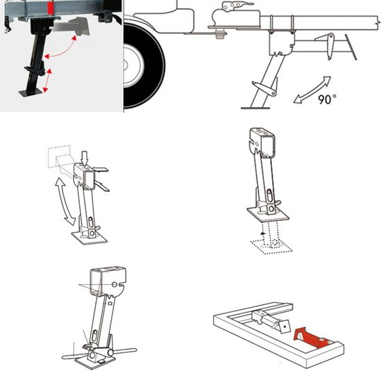 RV Stabilisator Jack 2 STUKS Stabilisator Jack Ijzer 650lb Ondersteuning 1000lb Hefvermogen Telescopische Verstelbare Swing Down Outriggers