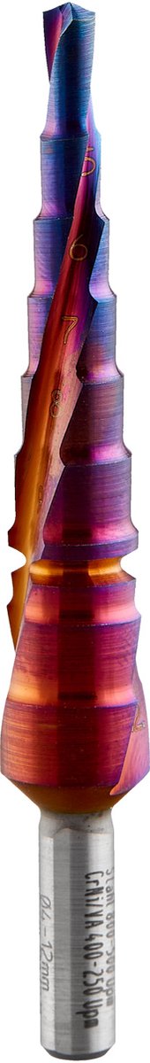 WS24 Stappenboor 4-12 mm met TITANPRO Coating - WS24-100465