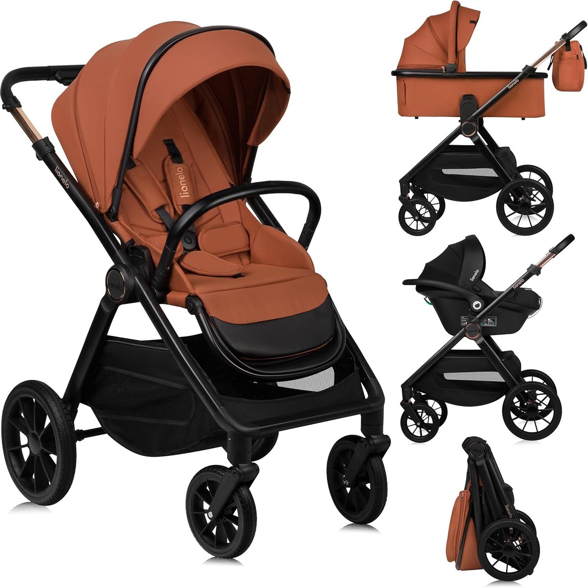 Image of 3-in-1 Kinderwagen met Reiswieg, Buggy en Autostoel i-Size
