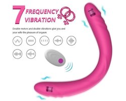 Dubbele-kop-vibrator-massager-met-afstandsbediening-lange-dildo-G-spot-anaal-speelgoed-voor-lesbiennes