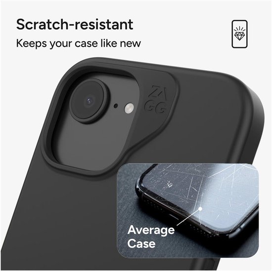 Coque de Luxe ZAGG Snap pour Apple iPhone 16e/15/14/13 - Coque arrière en graphène compatible MagSafe - Protection antichute 3M - Matériau recyclé - Zwart