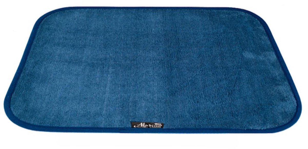 Aladino Il Tappeto Magico – Antislip Deurmat 100 x 130 cm – Nachtblauw – Ultra-absorberend Microvezel – Wasbaar – 3 mm – Made in Italy
