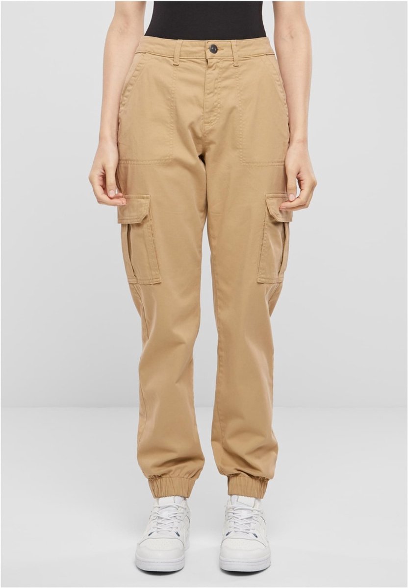 Urban Classics Cotton Twill Utility Cargobroek Taille 29 inch Beige