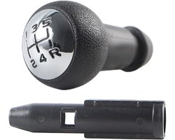 Geschikt voor Peugeot Citroën 5-versnellingsbak knop handgeschakelde autopookknop pookknop - zwart en chroom