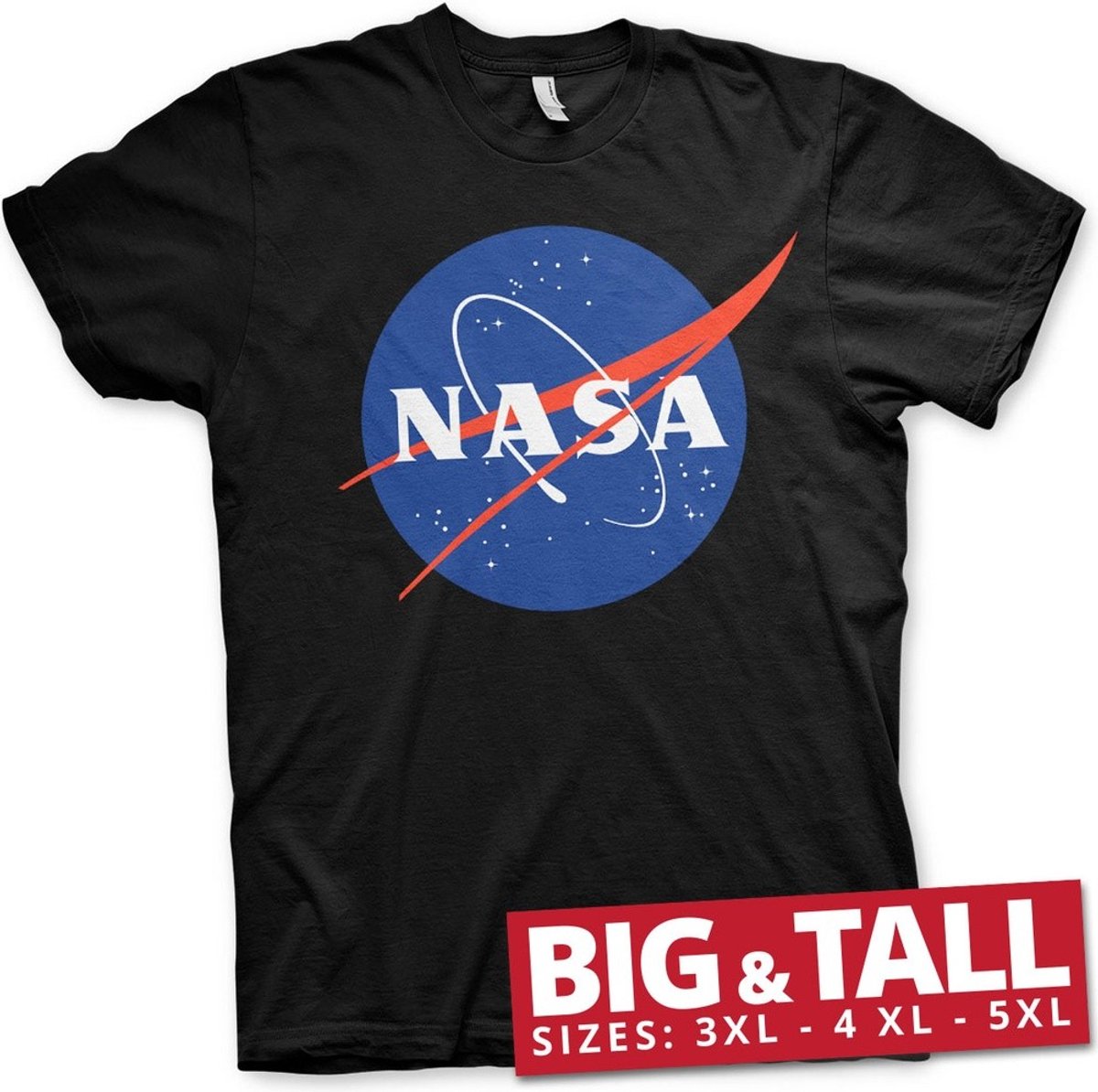 NASA Insignia Big & Tall T-Shirt Black-4XL