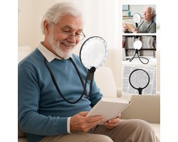 Unyqoos® Handsfree Vergrootglas met Verstelbare Zwanenhals en LED-verlichting