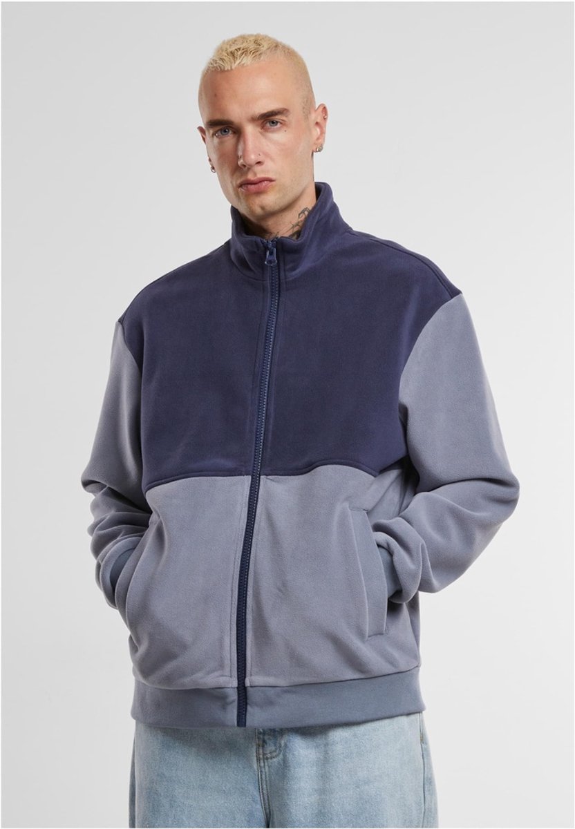 Urban Classics Colour Block Polar Fleece Jacket Blauw
