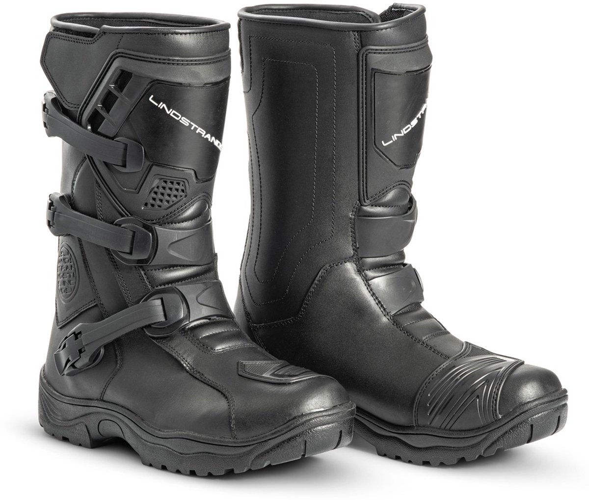 Lindstrands Motorschoenen Boot Adventure Leather, zwart 720-24100200