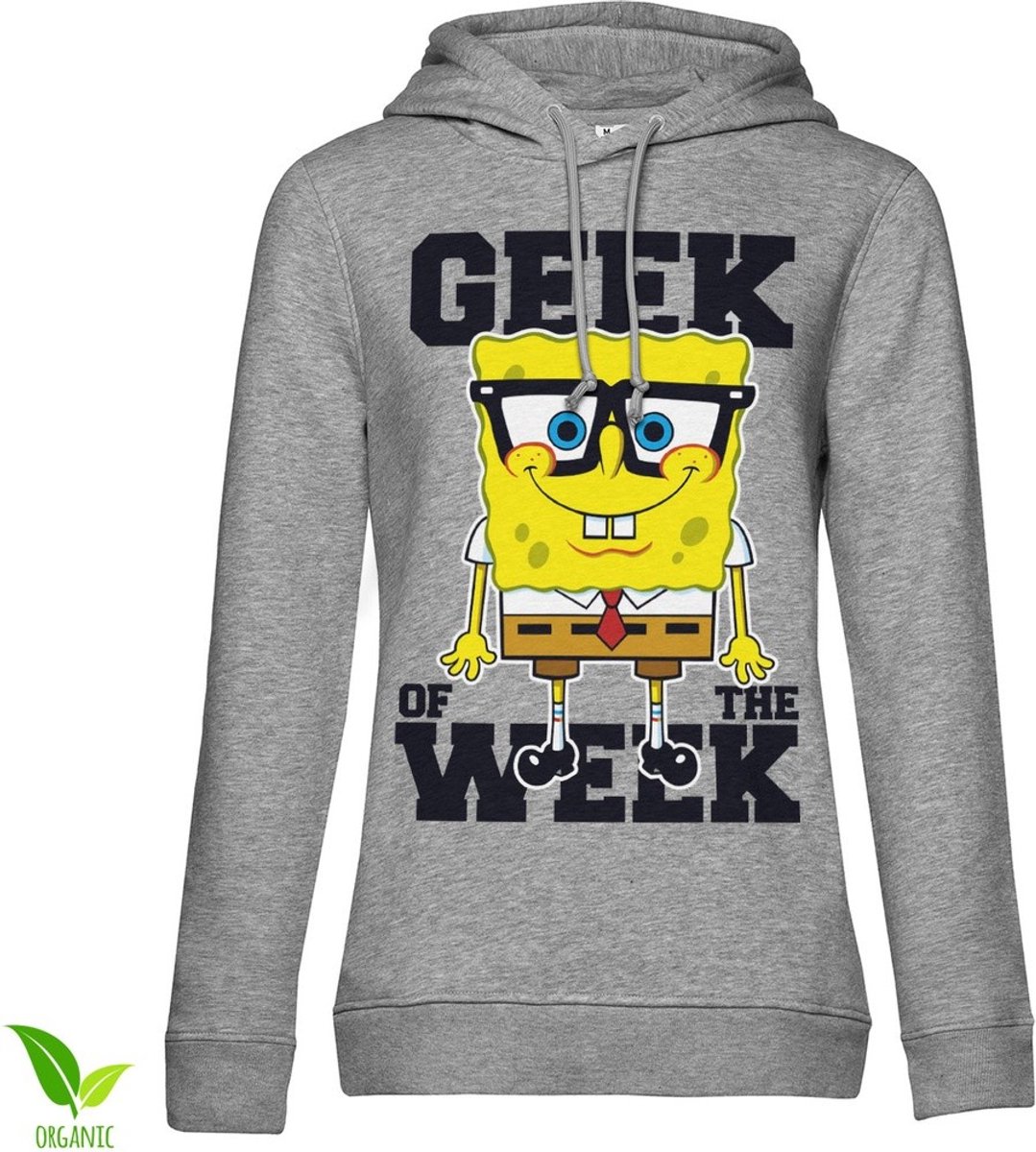 SpongeBob Squarepants Geek Of The Week meisjeshoodie dames, heather-grijs