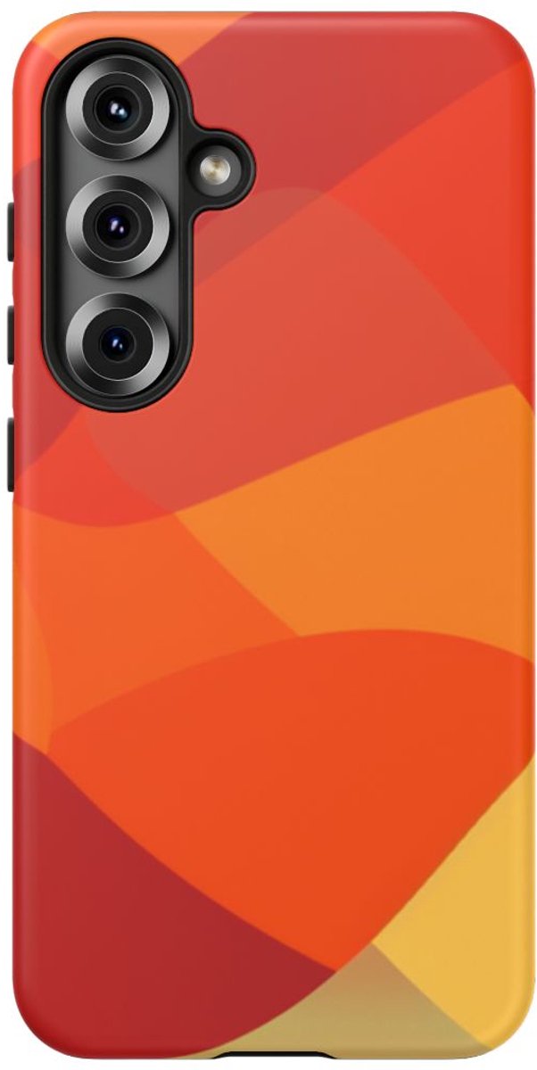 Warme Abstracte Overlappende Vormen – Telefoonhoesje Geschikt voor Samsung Galaxy S25