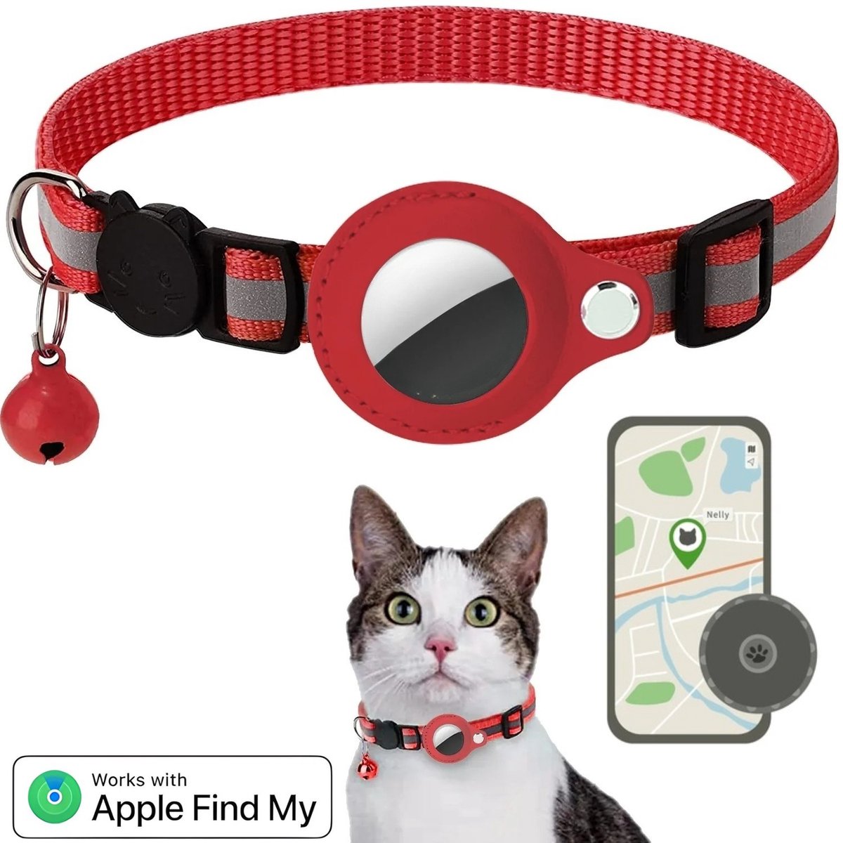 SmartTag Kattenhalsband (1 verpakking), mini-tracker zonder