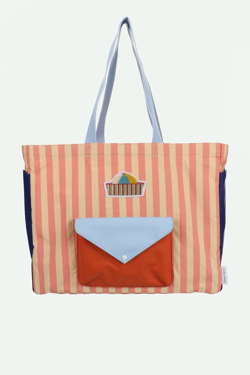 Sticky Lemon - shopper - koraalroze + zandgeel