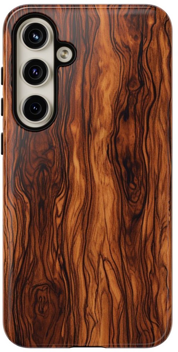 Luxe Burlhoutstructuur – Telefoonhoesje Geschikt voor Samsung Galaxy S24 Plus