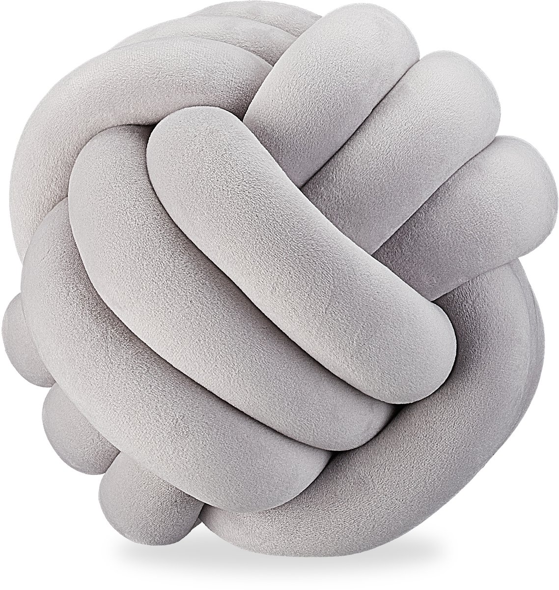 2 x knot kussen grijs - sierkussen knopen - knoopkussen - Scandinavisch - 25 cm