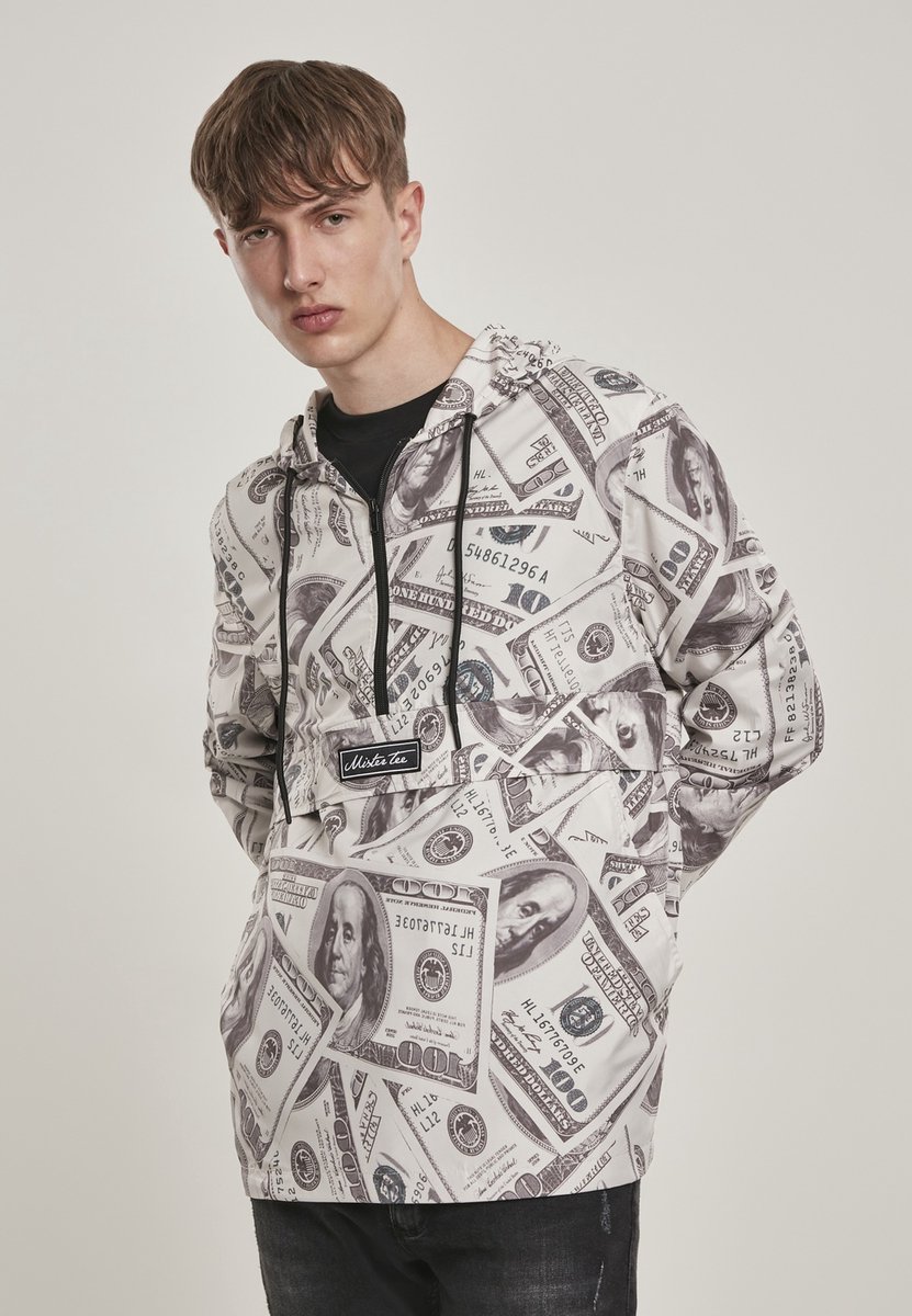 Urban Classics Mister Tee Dollar Windbreaker jacket XL Creme
