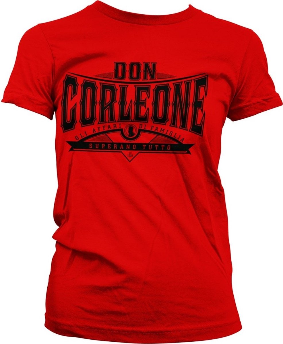 The Godfather Don Corleone Superano Tutto Girly Tee Damen T-Shirt Red-XL