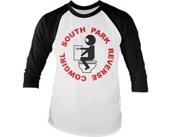 South Park Reverse Cowgirl Baseball Longsleeve Tee White-Black