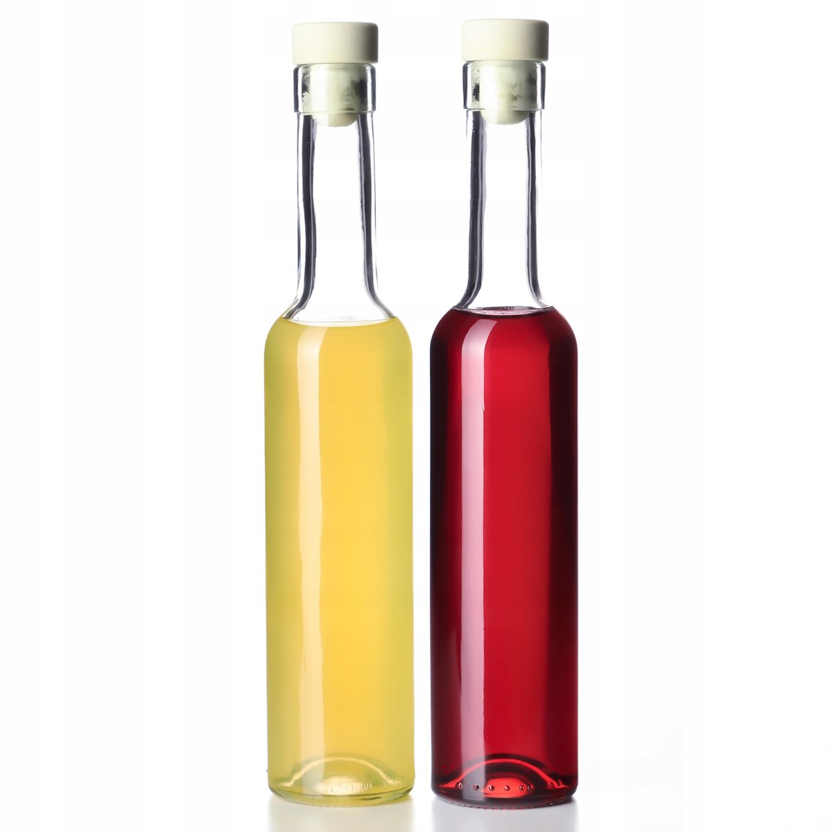 KADAX glazen fles glazen flessen 250 ml voor tincturen wijnwodka 2 stuks + kurk