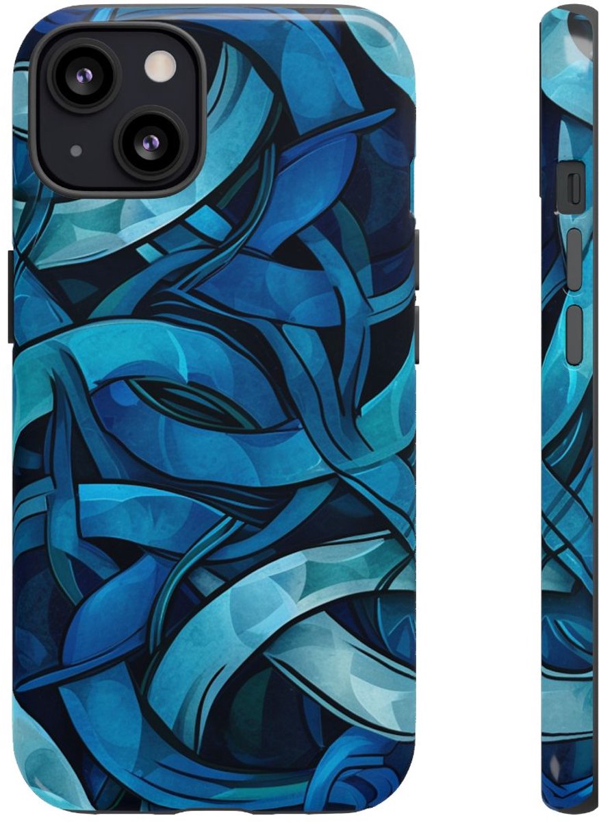 Blauw Keltisch Knoopmotief – Telefoonhoesje Geschikt voor iPhone 13
