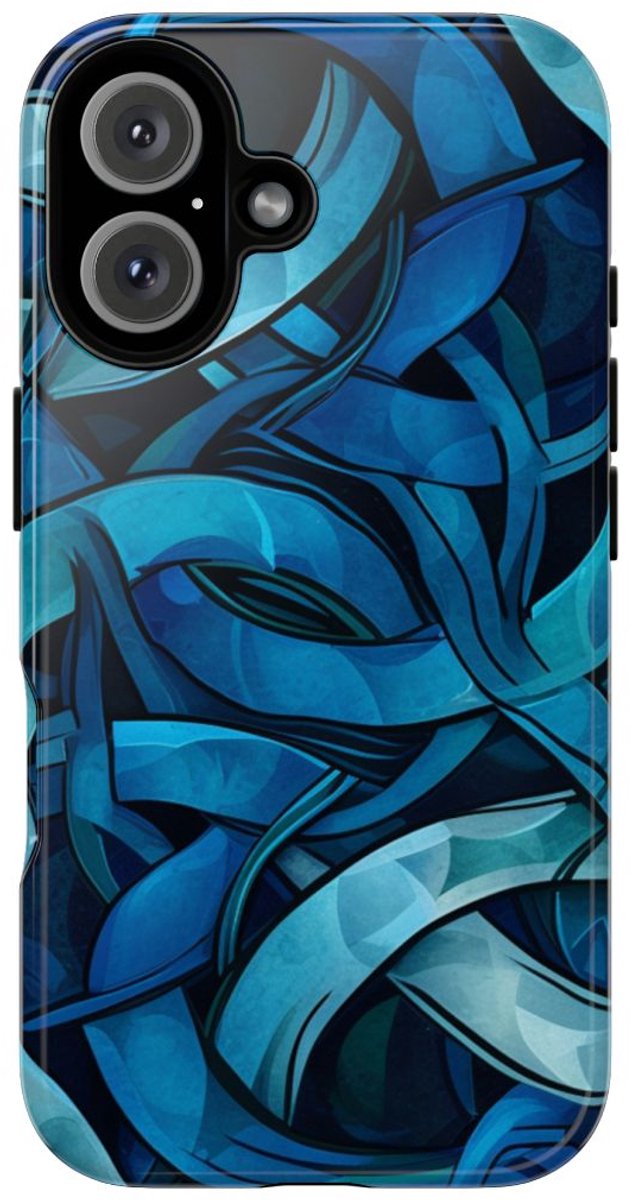 Blauw Keltisch Knoopmotief – Telefoonhoesje Geschikt voor iPhone 16