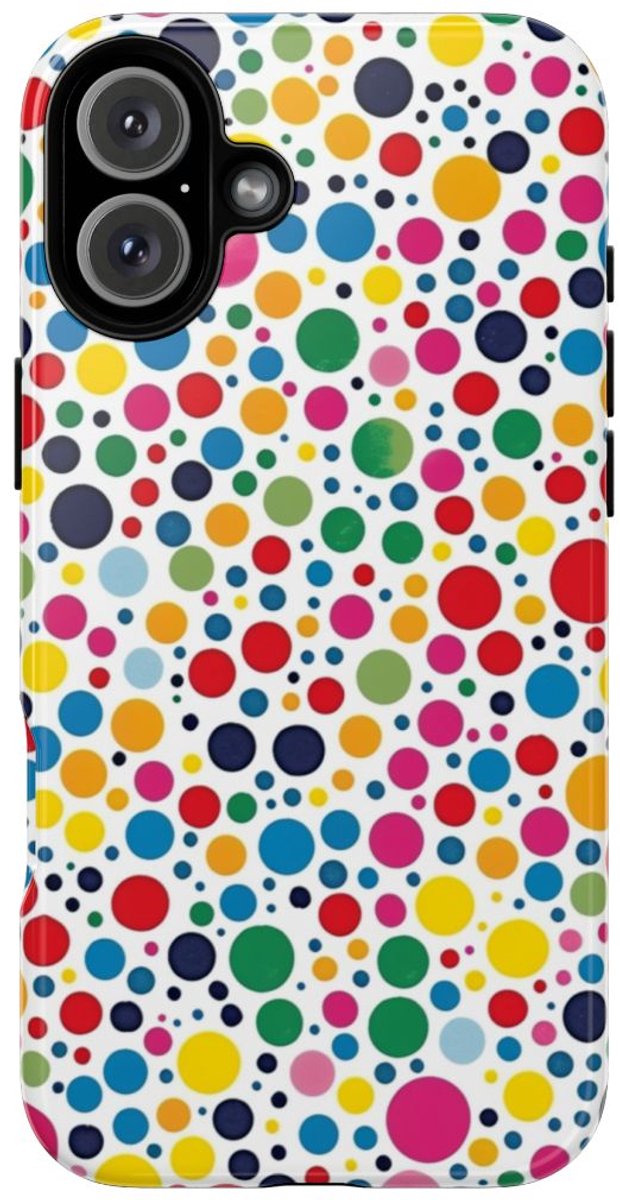 Vrolijk Stippenpatroon in Kleurrijk Design – Telefoonhoesje Geschikt voor iPhone 16 Plus