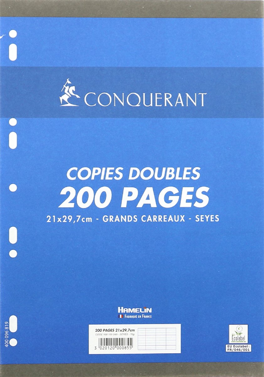 CONQUERANT - Schrijfblok - A4 - Gelinieerd - 100 vel