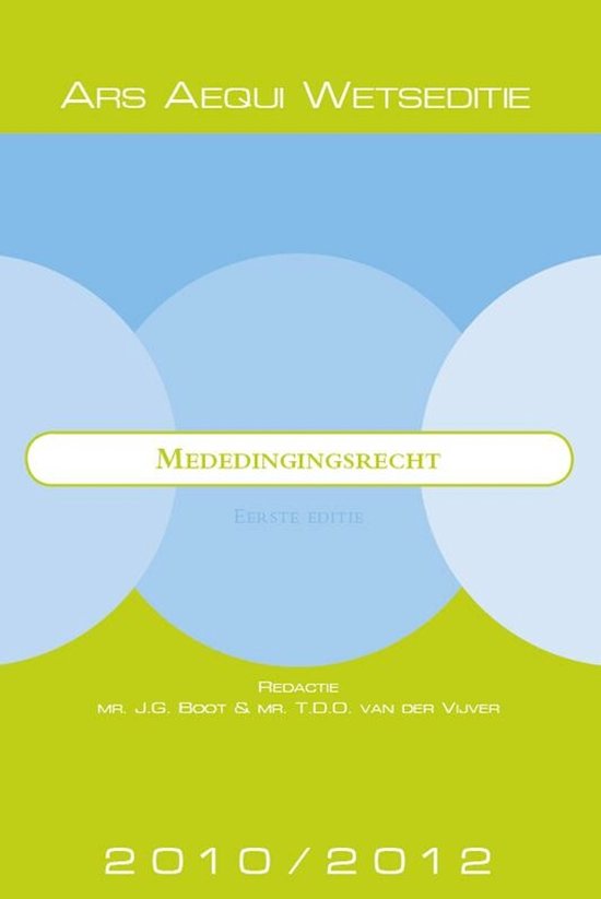 Ars Aequi Wetseditie - Mededinging 2010/2012 - cover