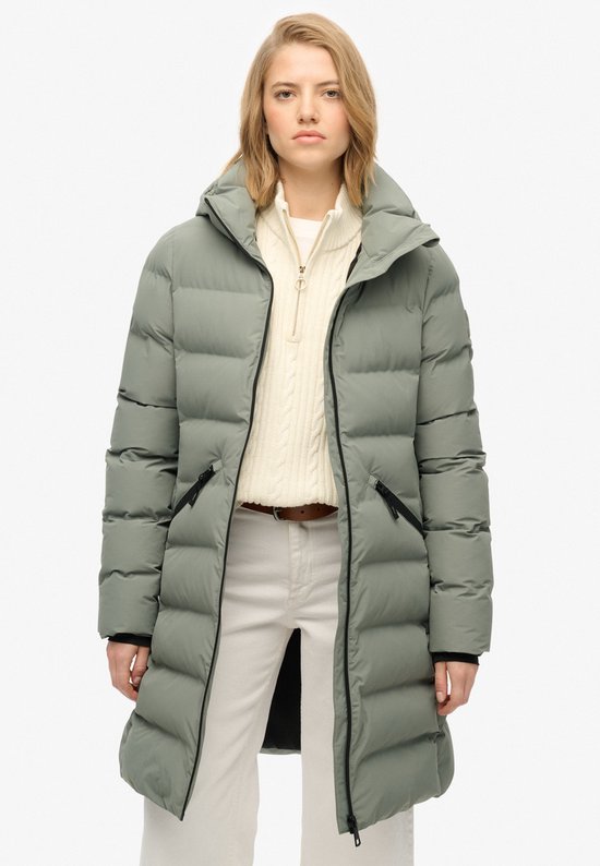 Veste matelassée mi-longue Superdry CITY pour femme - Vert Freestyle