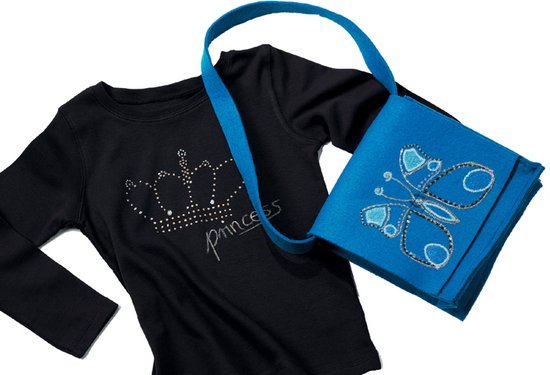 Textil painter - punt 3 mm - Petrol glitter