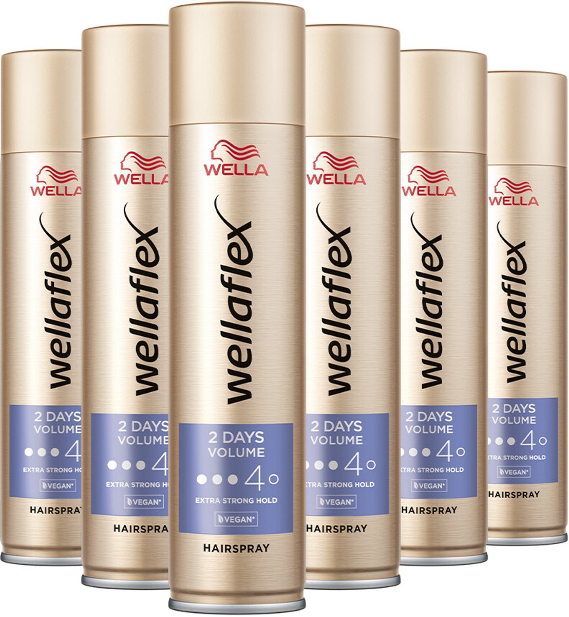 Wella Flex Haarspray 2 Days Volume Extra Strong - 6 x 400 ml - Voordeelverpakking