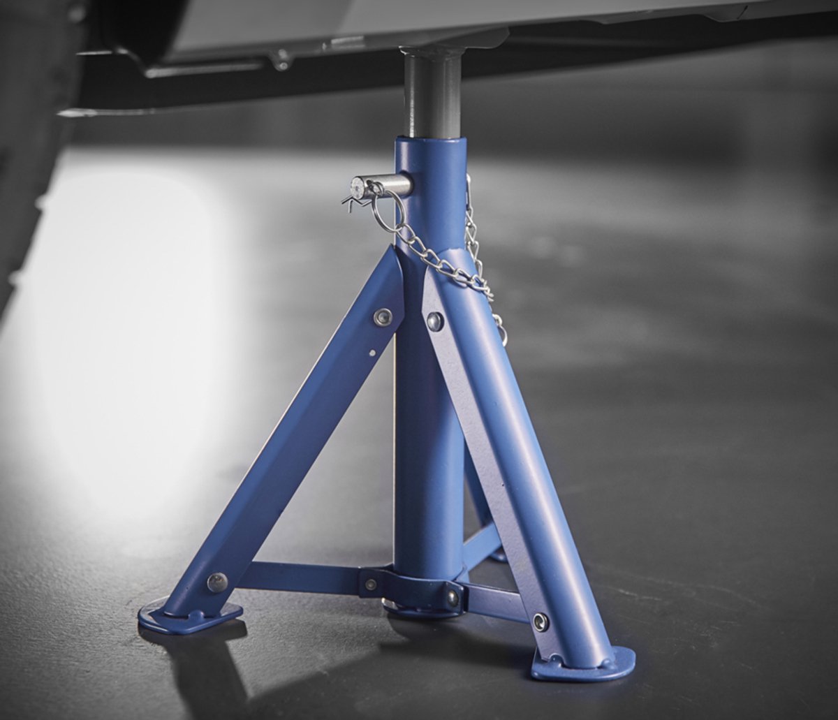 Cartrend - Assteunen - Draagvermogen: 2.000 kg - Kleur: Blauw
