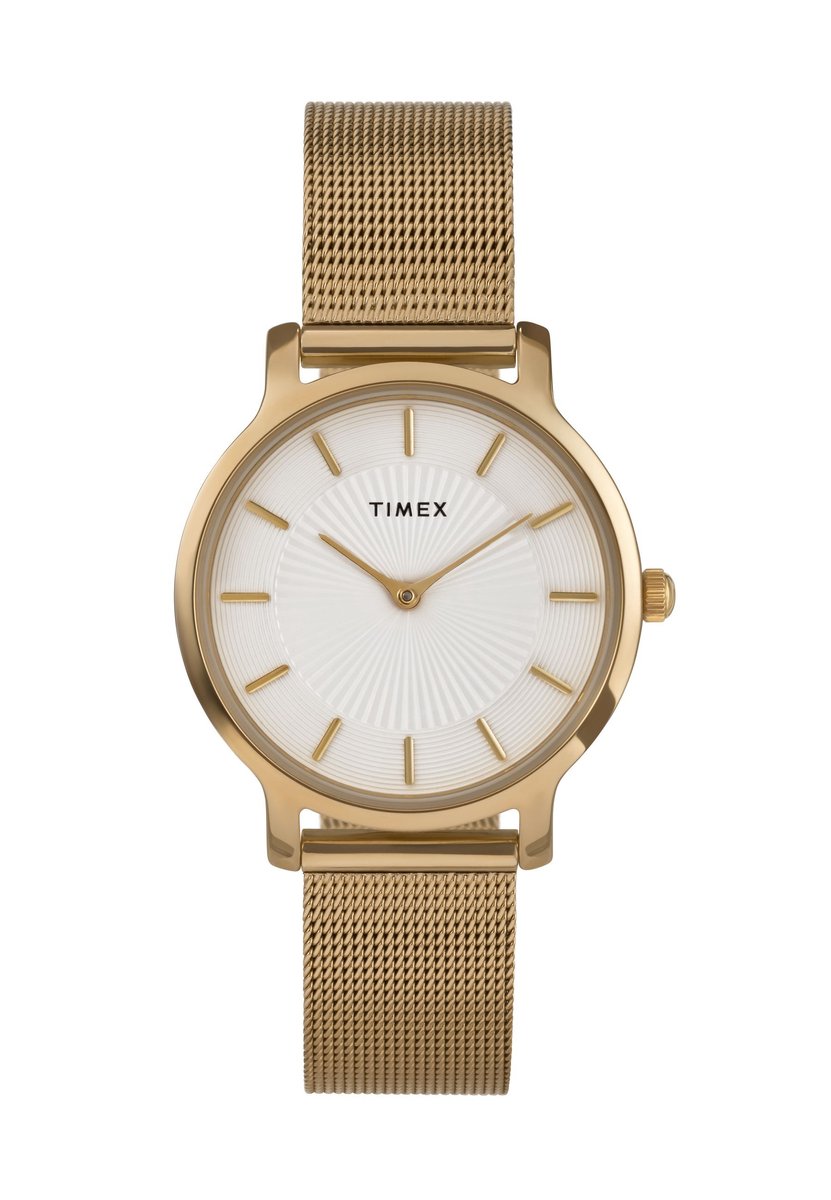 Timex Transcend Quartz Analoog Horloge Gouden Toon Kast: 100% Loodarm Messing | Armband: 100% Roestvrij Staal 34 TW2Y10200AJ, TW2Y10300AJ
